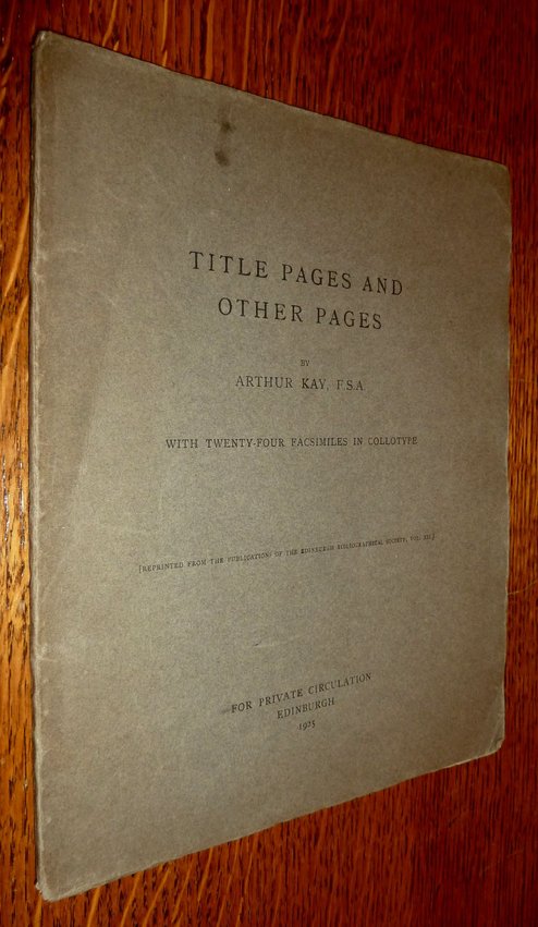 Title Pages and Other Pages