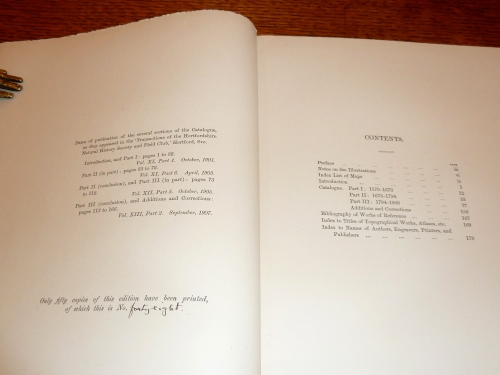 Hertfordshire Maps: A Descriptive Catalogue.