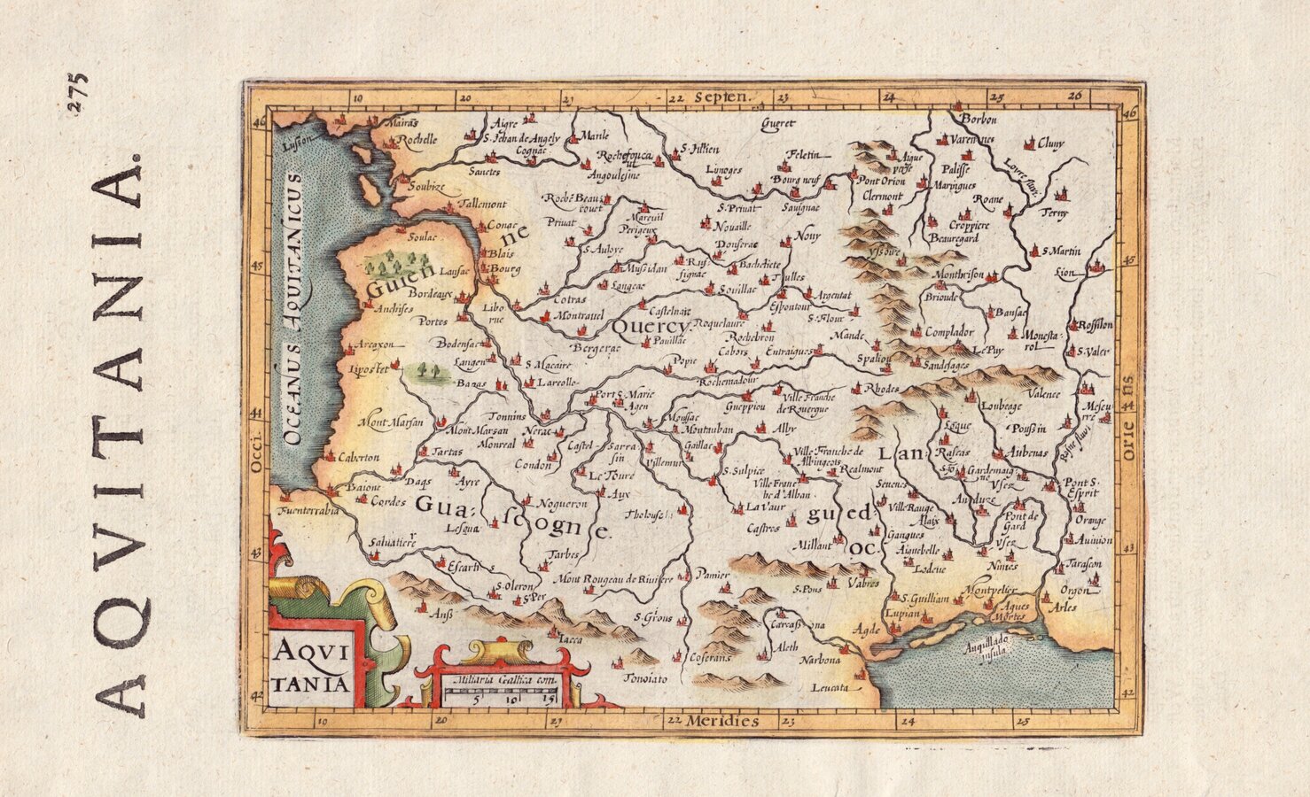 Aquitaine by Hondius