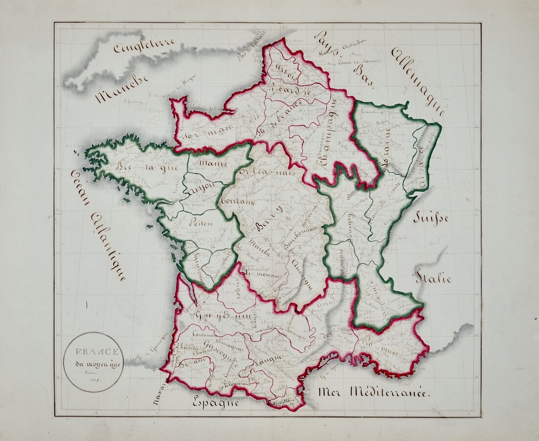 Manuscript map by Adeline