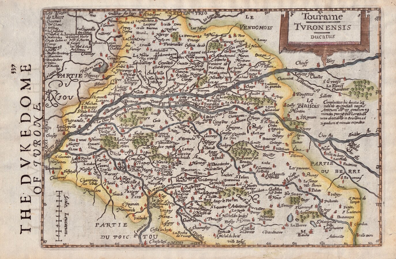 Touraine by Hondius