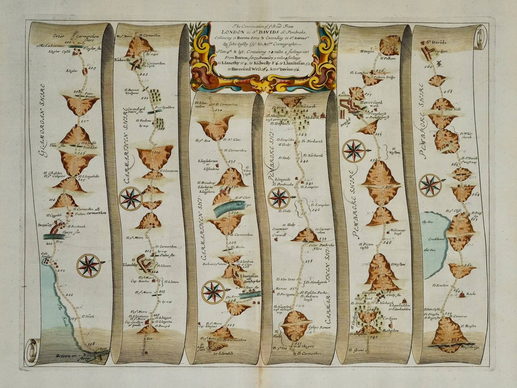 London - St.Davids Set of 4 Maps