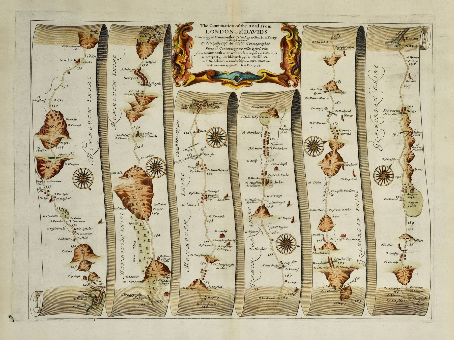 London - St.Davids Set of 4 Maps