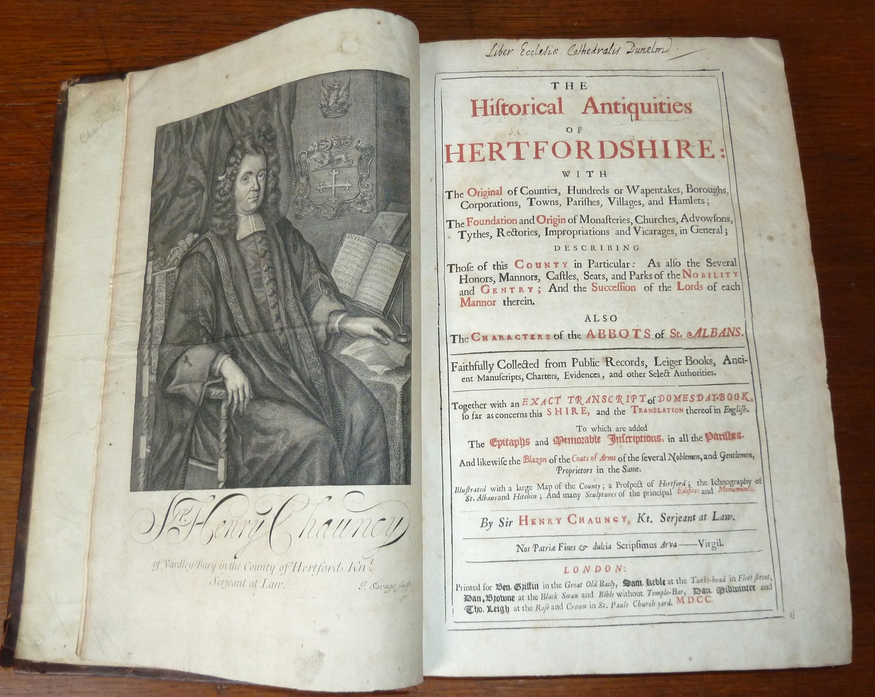 Historical Antiquities of Hertfordshire by Sir Henry Chauncy