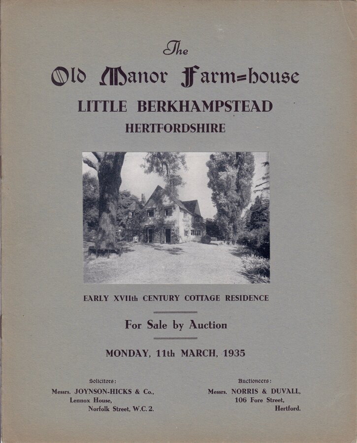 Old Manor Farmhouse Little Berkhampstead