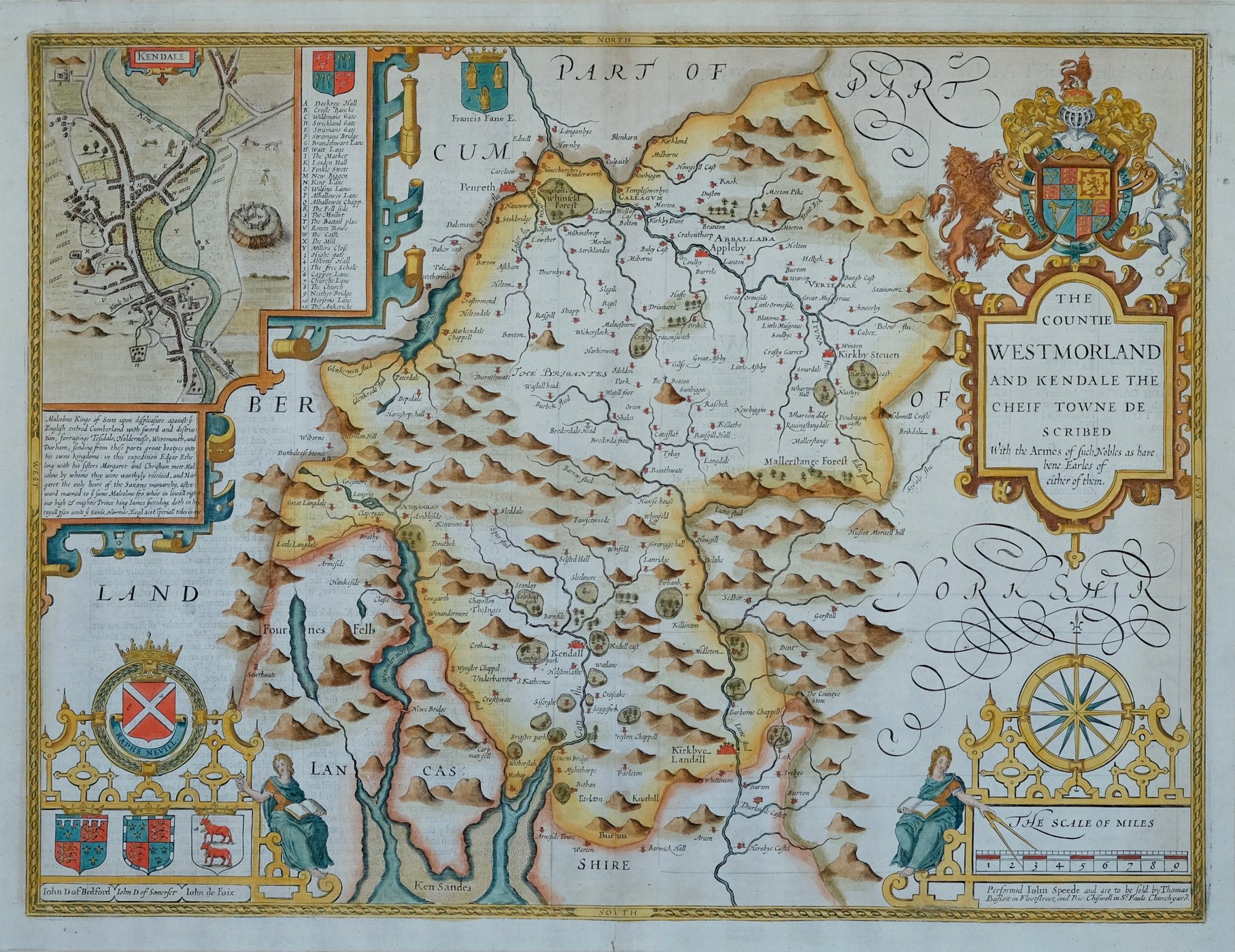 Westmorland Antique Maps, Old Maps of Westmorland, Vintage Maps of Westmorland, UK