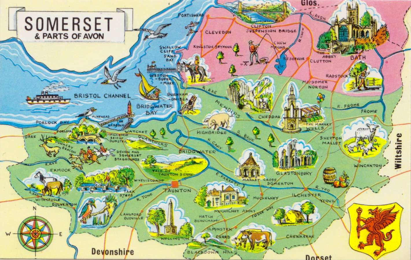 travel somerset map