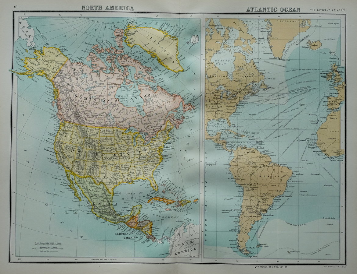 Atlantic Ocean On North America Map 