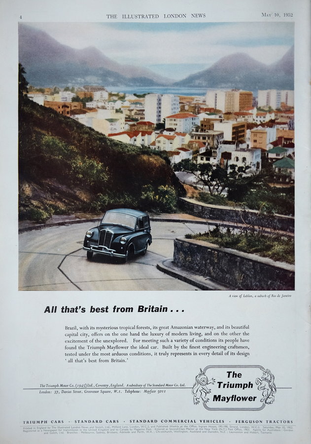 Advert. Triumph Mayfower