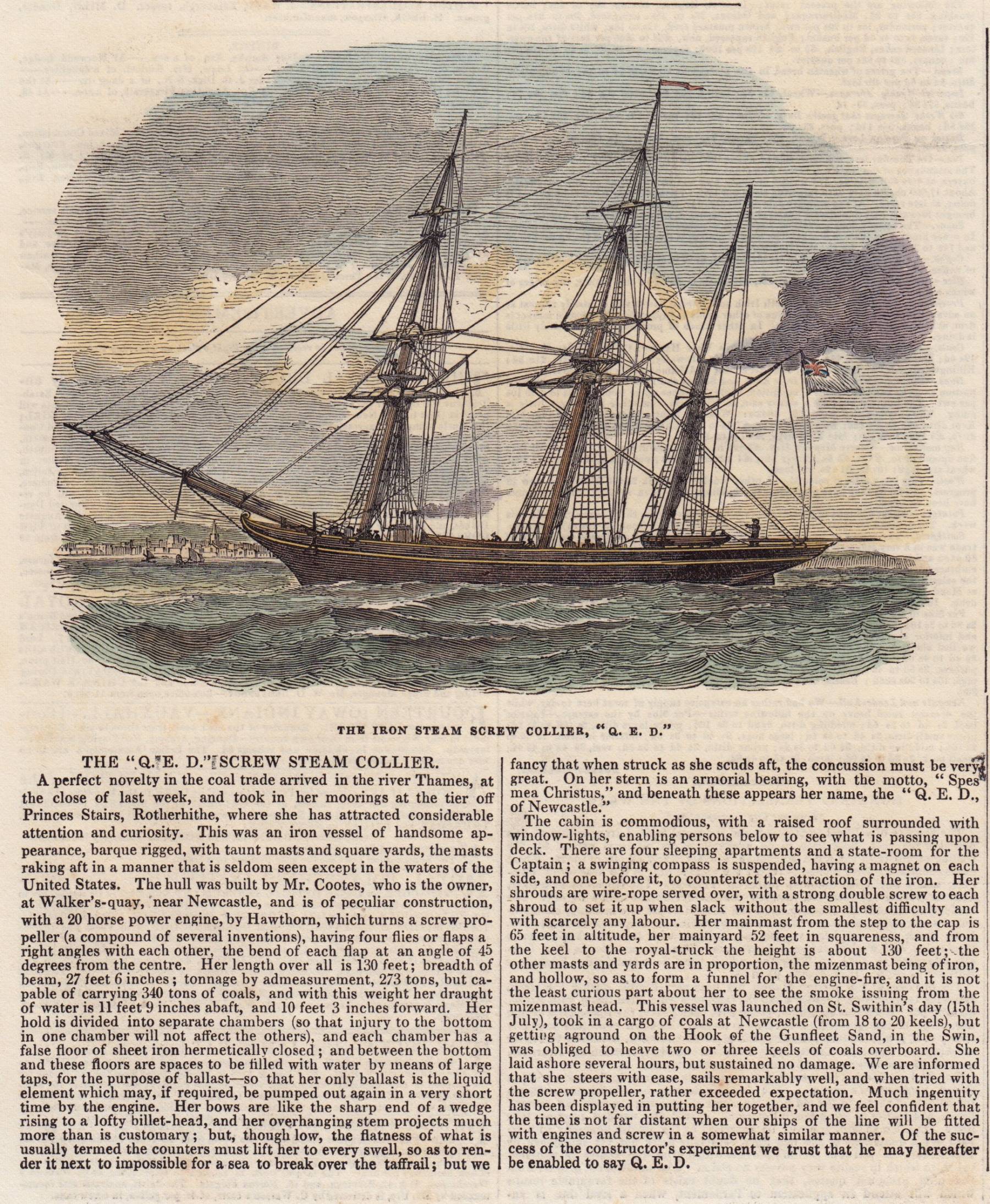 Q.E.D. Iron Steam Ship
