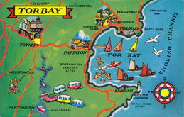 Torbay Map Postcard