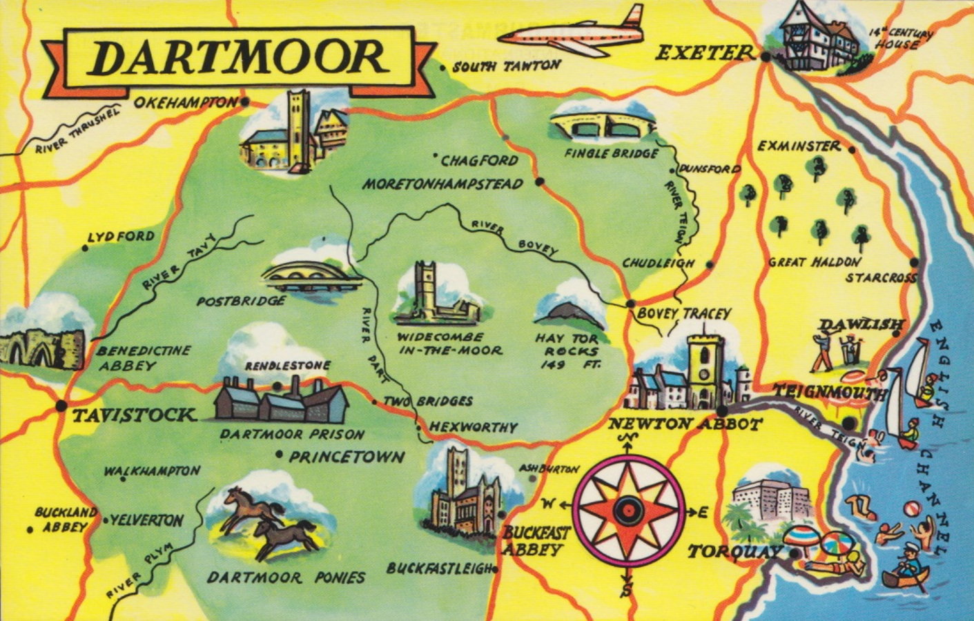 Devon Antique Maps, Old Maps of Devon, Vintage Maps of Devon, UK