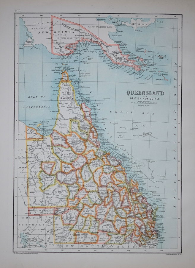 Queensland & Victoria by Bartholomew