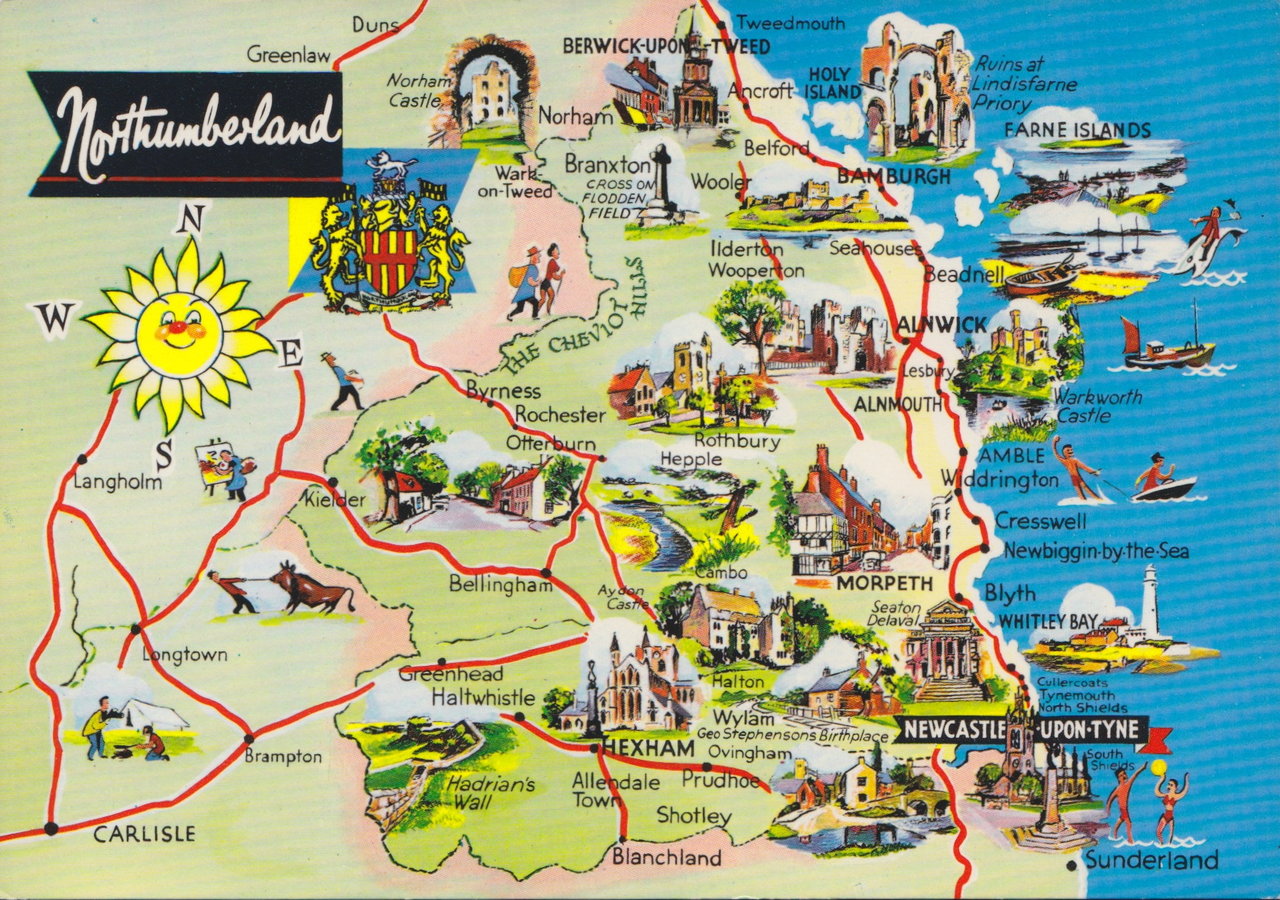 Northumberland antique maps old maps of northumberland vintage maps