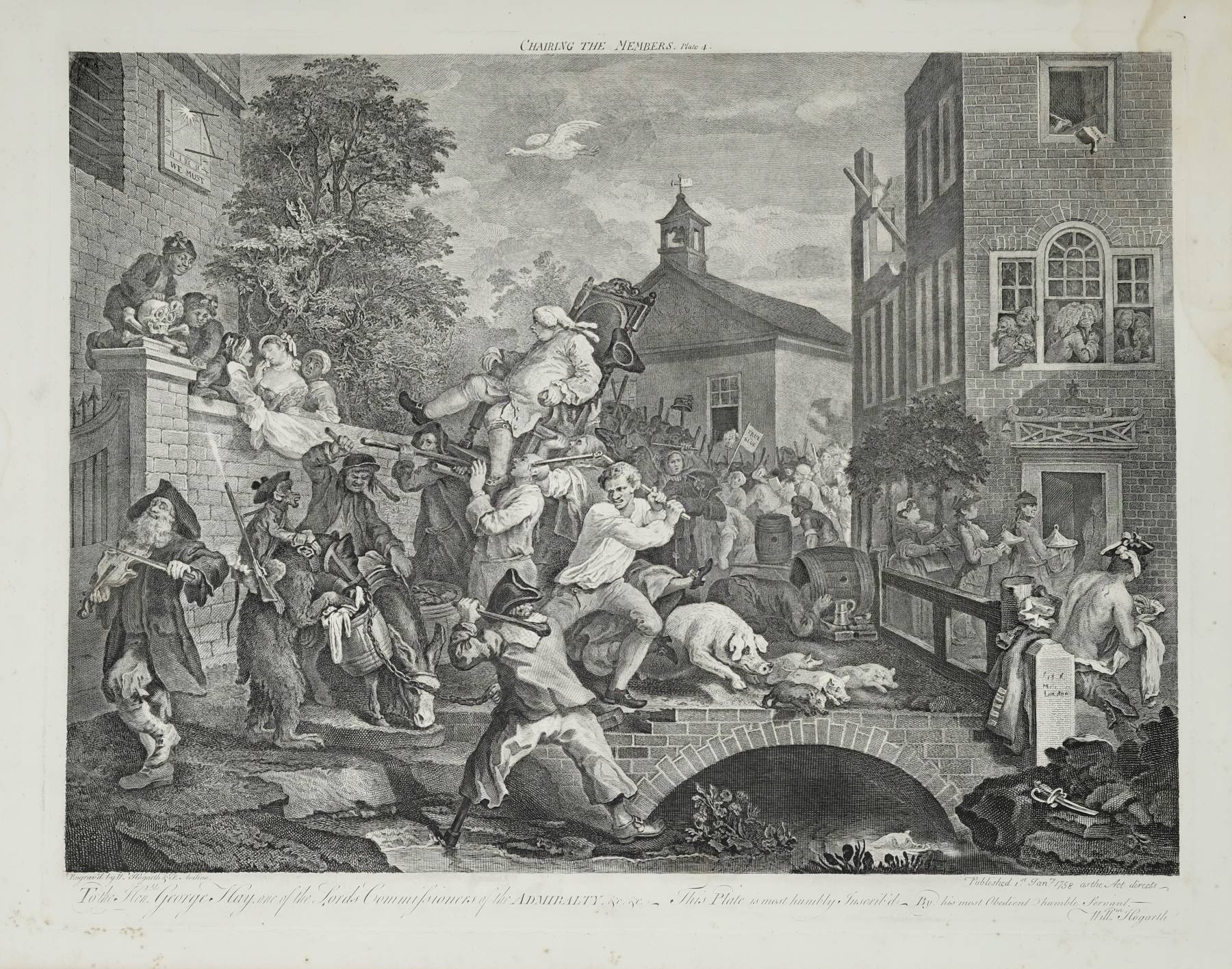 Humours of an Election Set of Four Prints