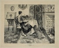 Pair of Signed Dendy Sadler Etchings