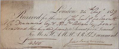 Receipt to The Earl of Falmouth.