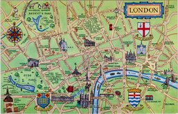 London Map Postcard