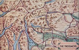 The Trossachs Map Postcard