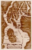 Firth of Clyde Map Postcard