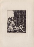 Man Sleeping near a Wood.