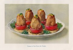 Pommes de Terre Farcies Sur Tomates.