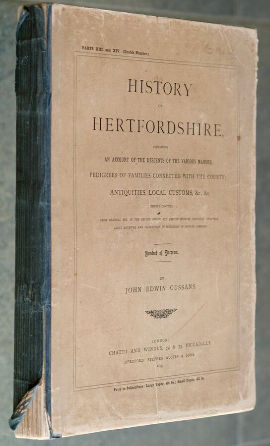 History of Hertfordshire Dacorum Hundred by John Cussans
