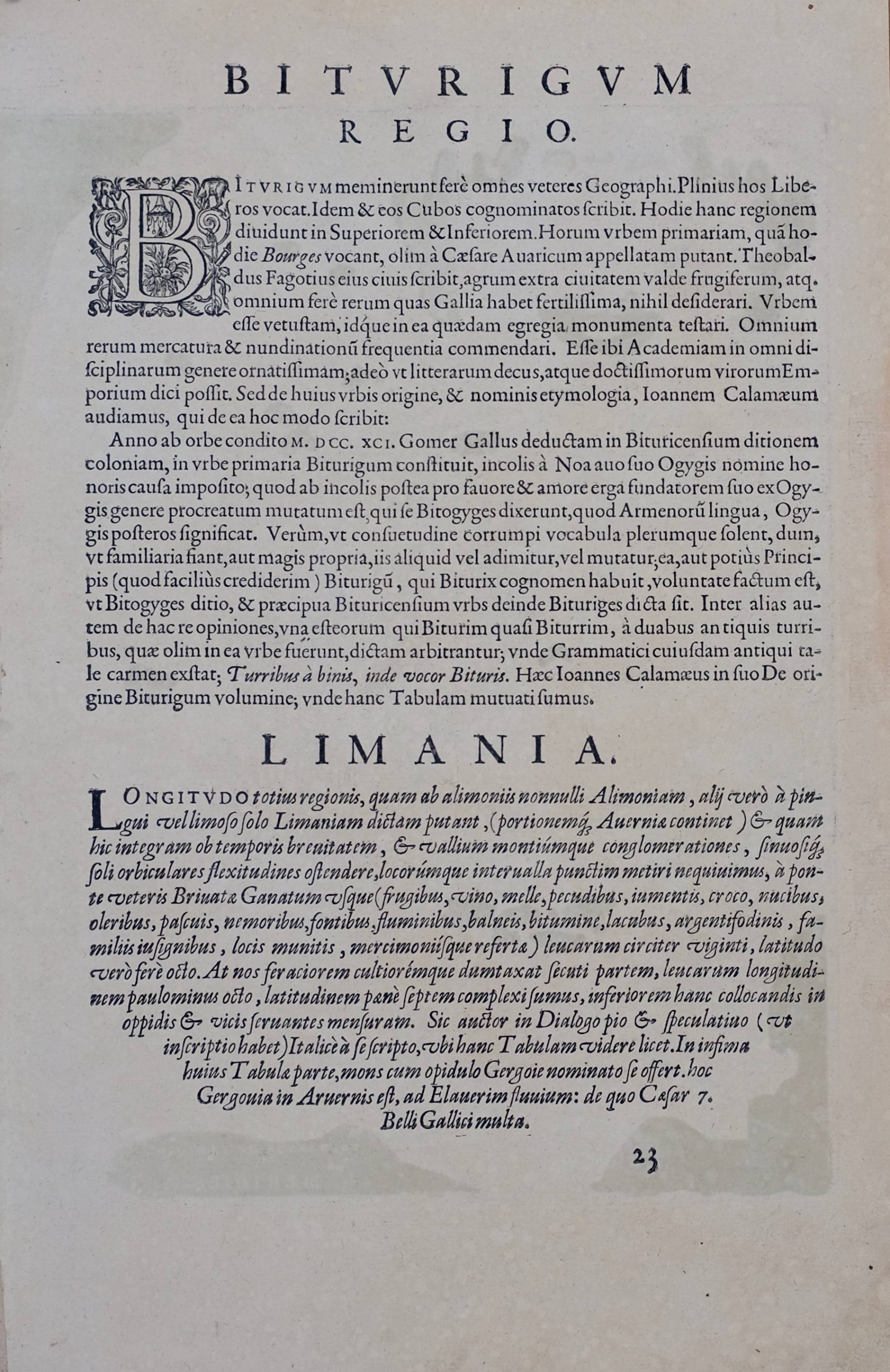 Loire by Ortelius