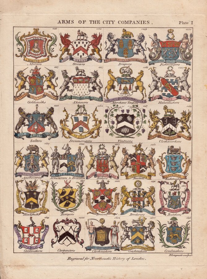 Four Plates Arms of the City 