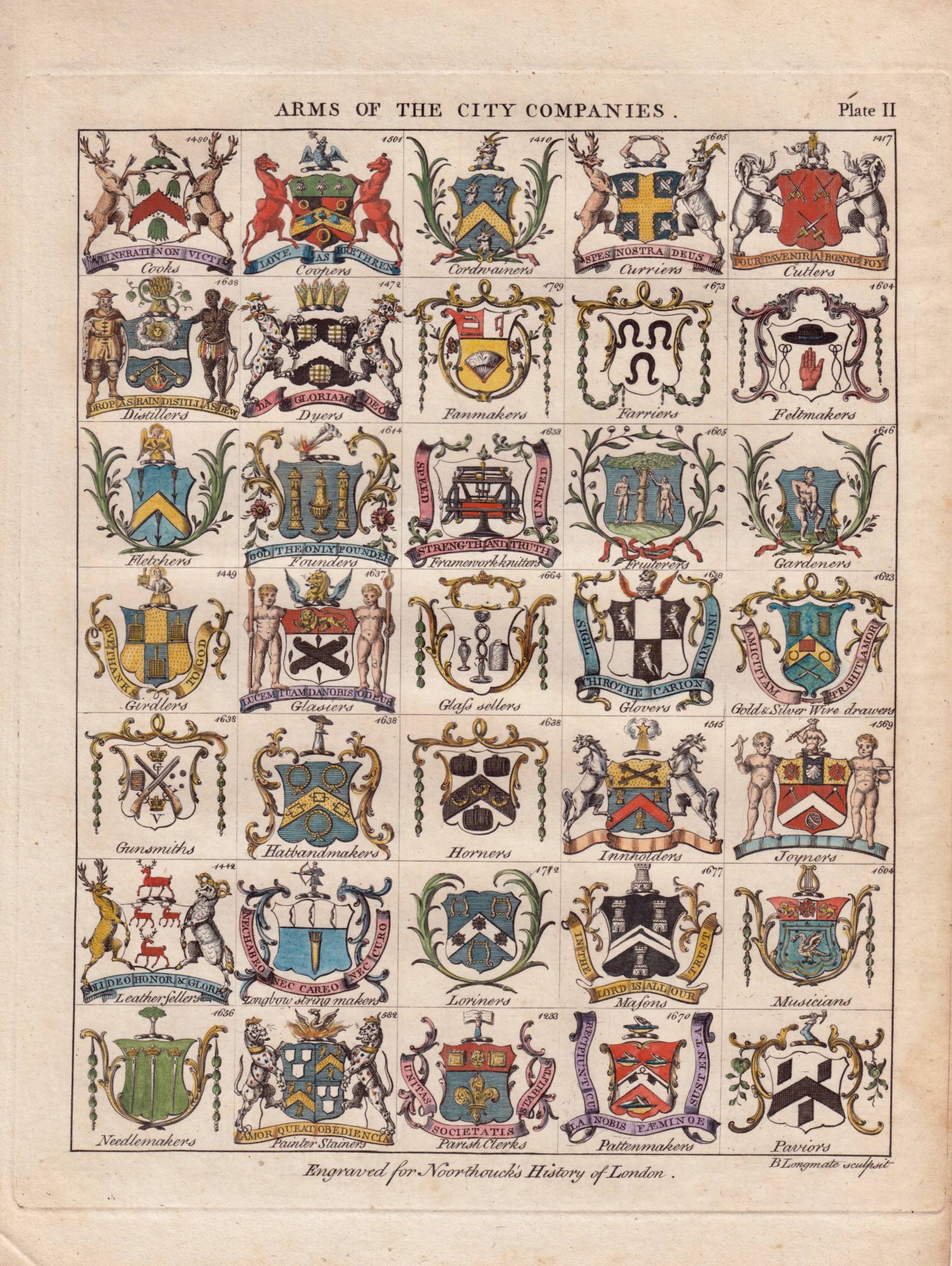Four Plates Arms of the City 