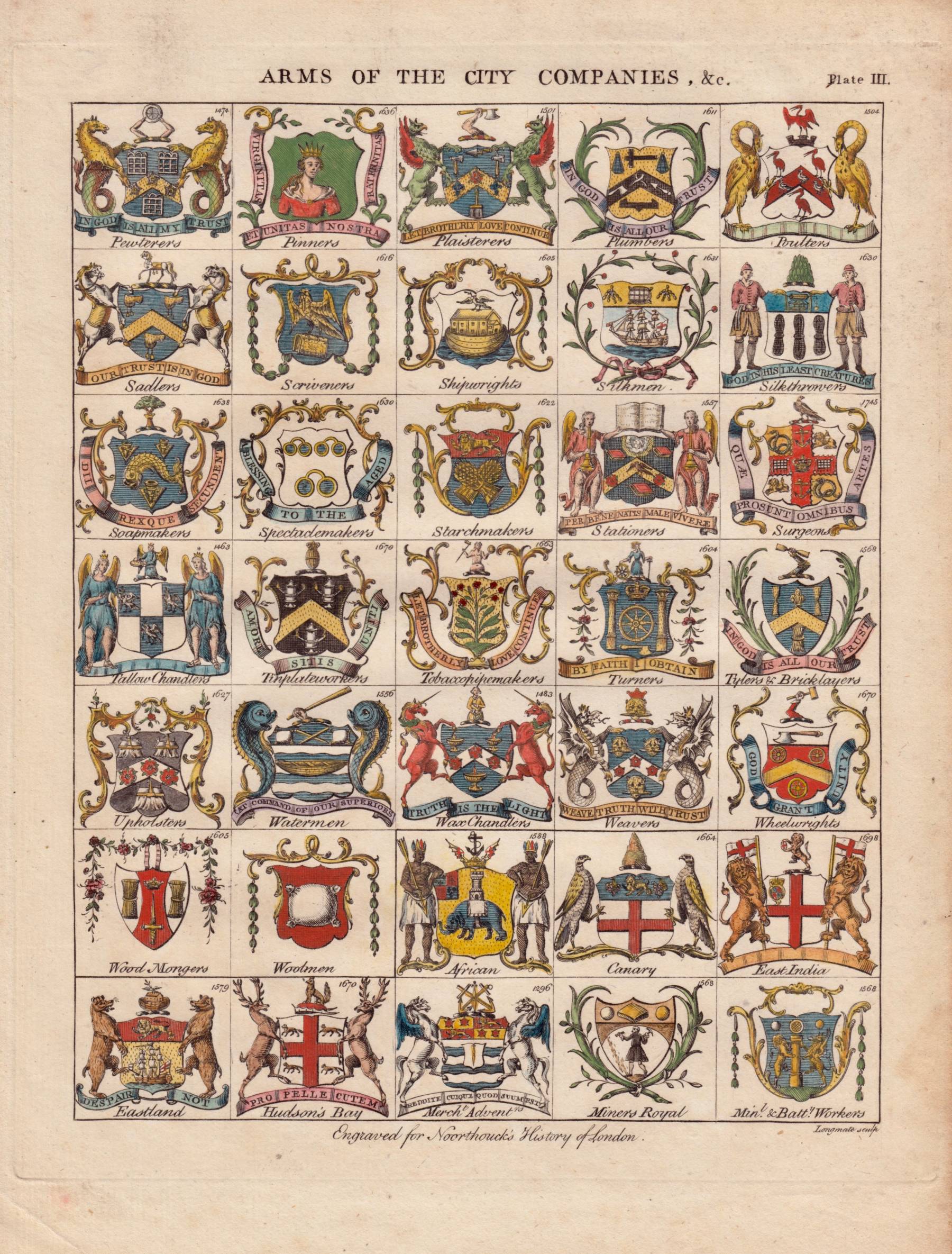 Four Plates Arms of the City 