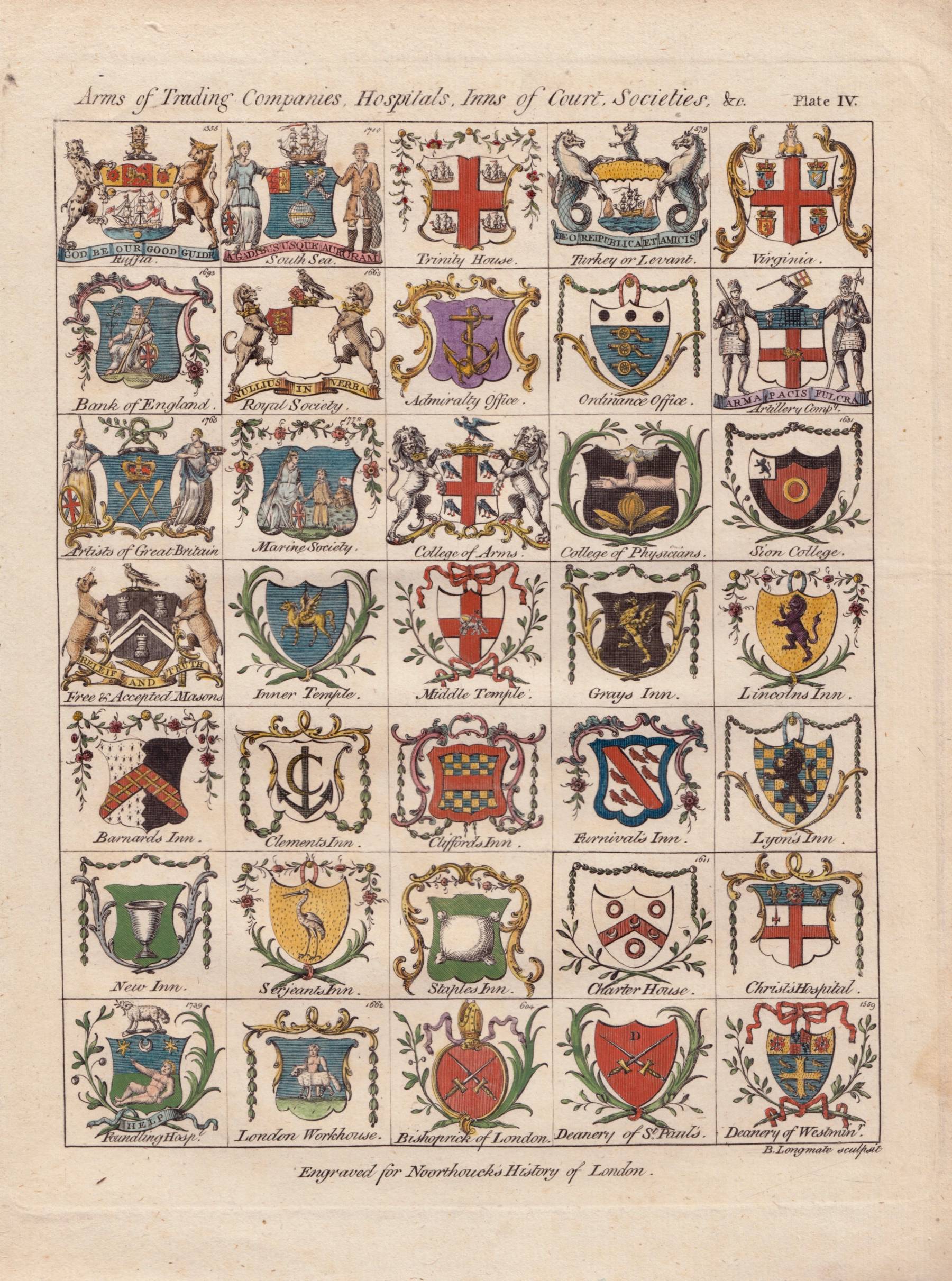 Four Plates Arms of the City 