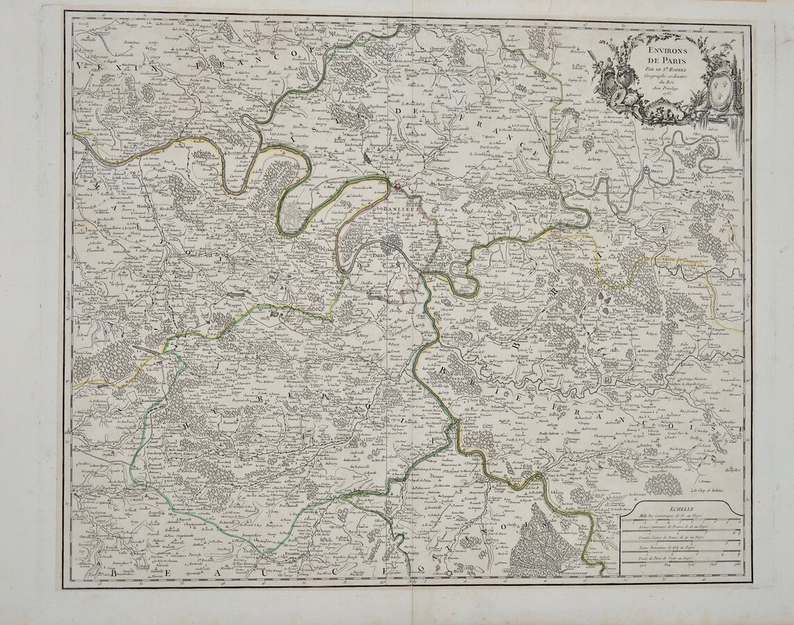 Paris Environs by Robert de Vaugondy