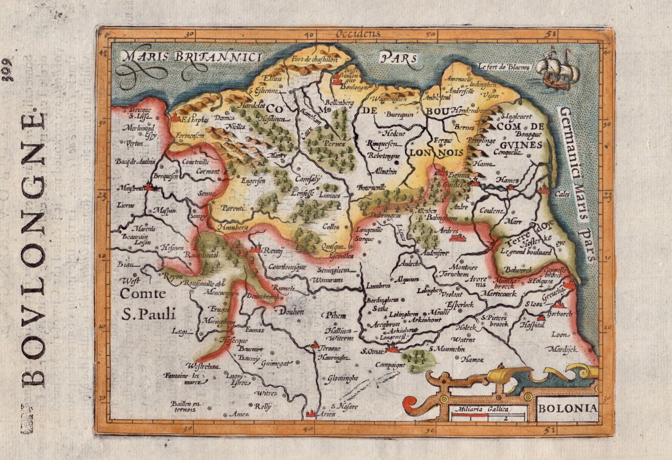 Boulogne by Hondius
