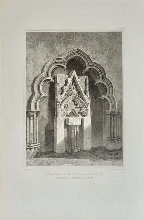 St Albans Abbey Piscina