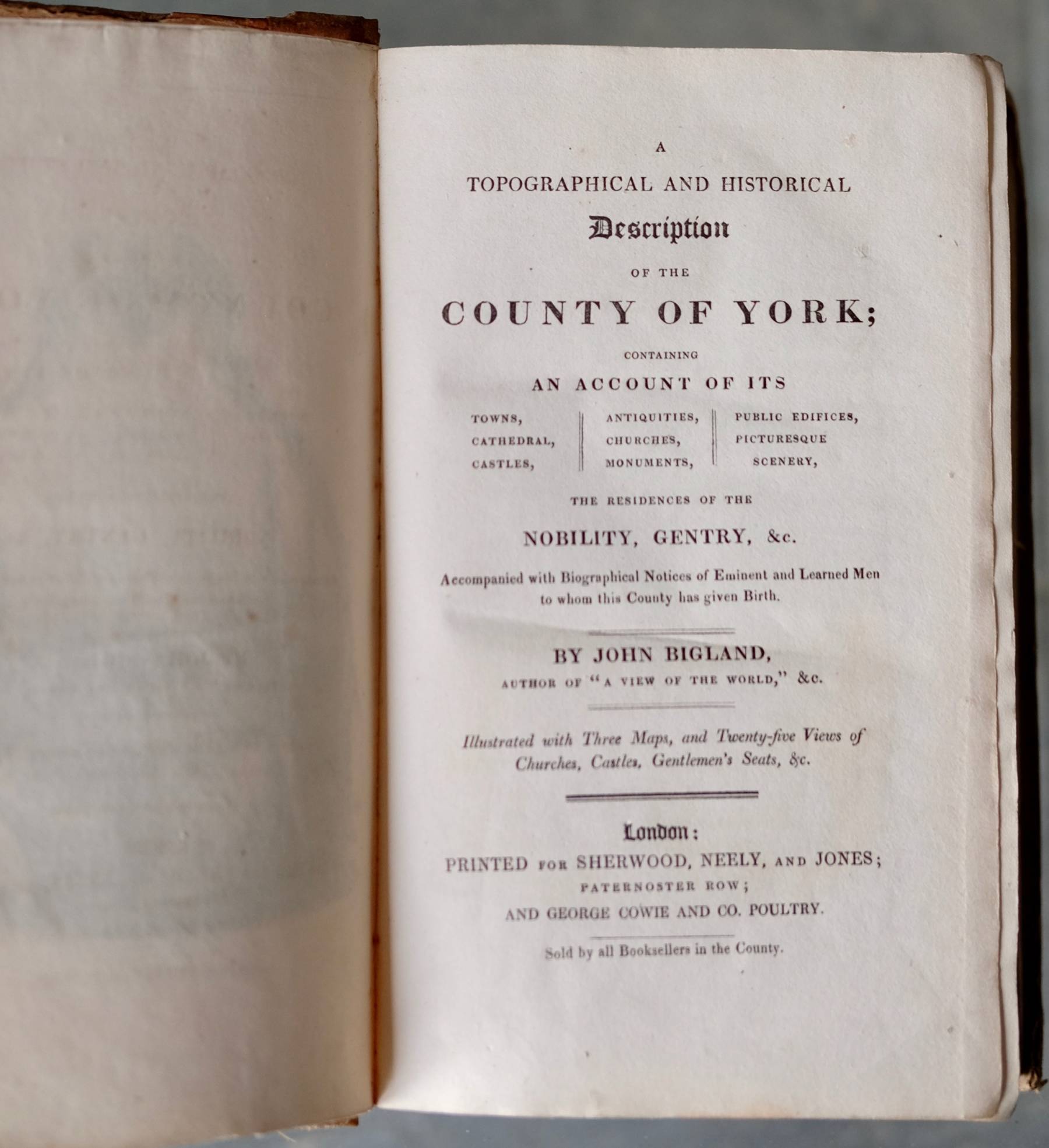 Description of the County of York by John Bigland