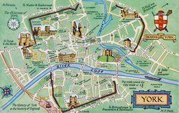 York Town Plan Postcard