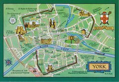 York Town Plan Postcard