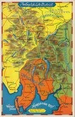 Lake District Map Postcard 