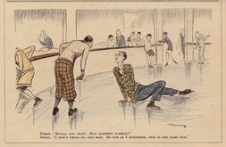 Punch Cartoon Ice Skating