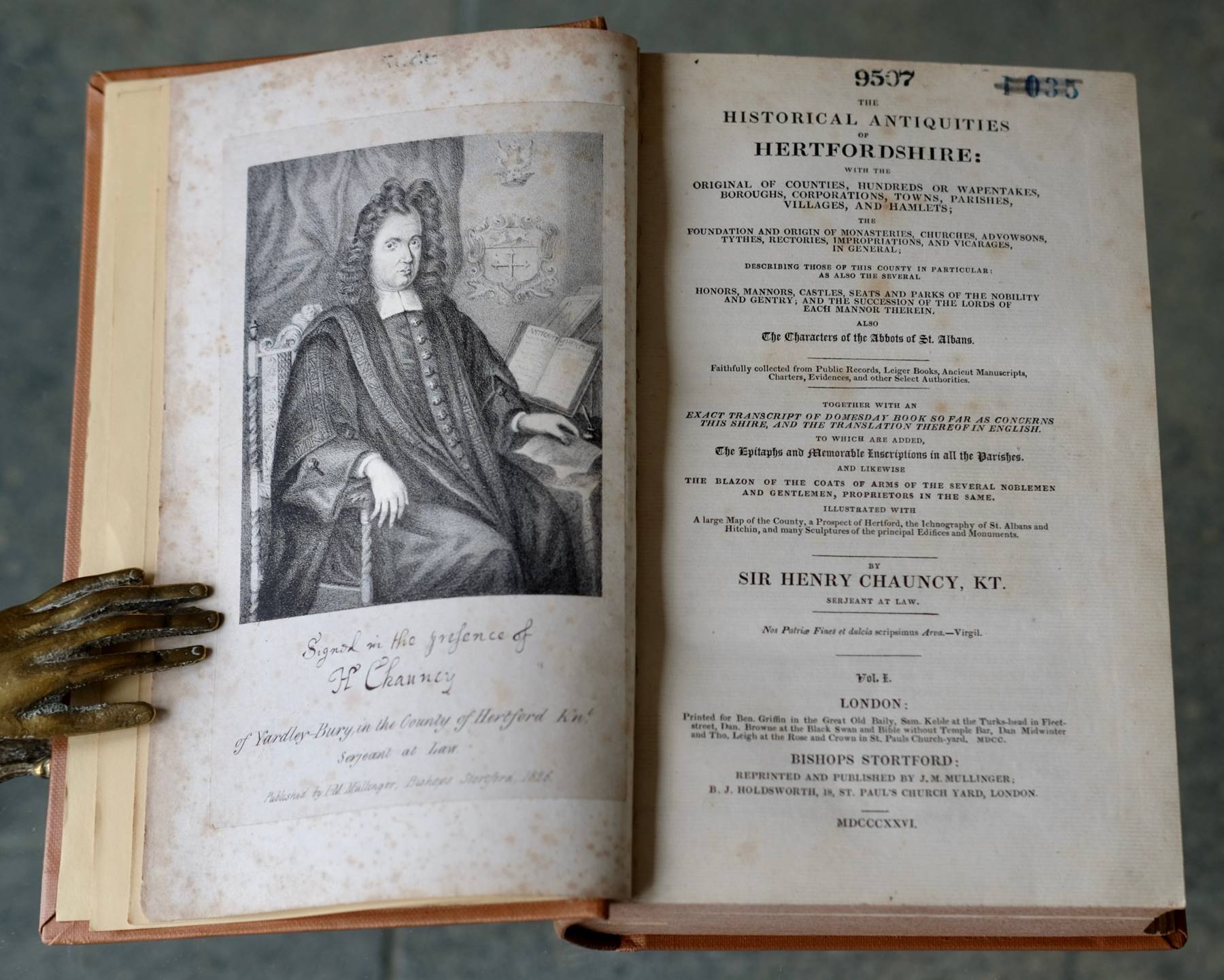 History of Hertfordshire by Chauncy