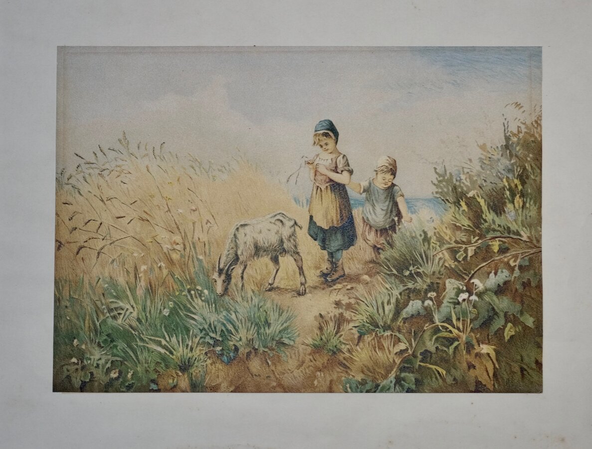 Children and Goat