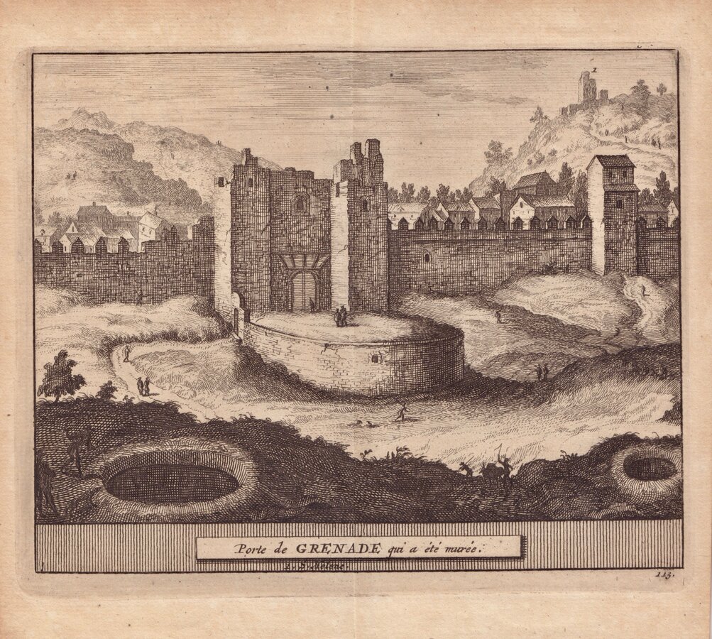 Walled gate of Granada Spain