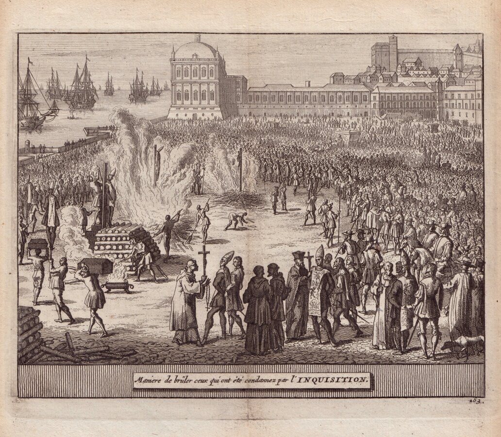 Burning at the stake by the Spanish Inquisition 