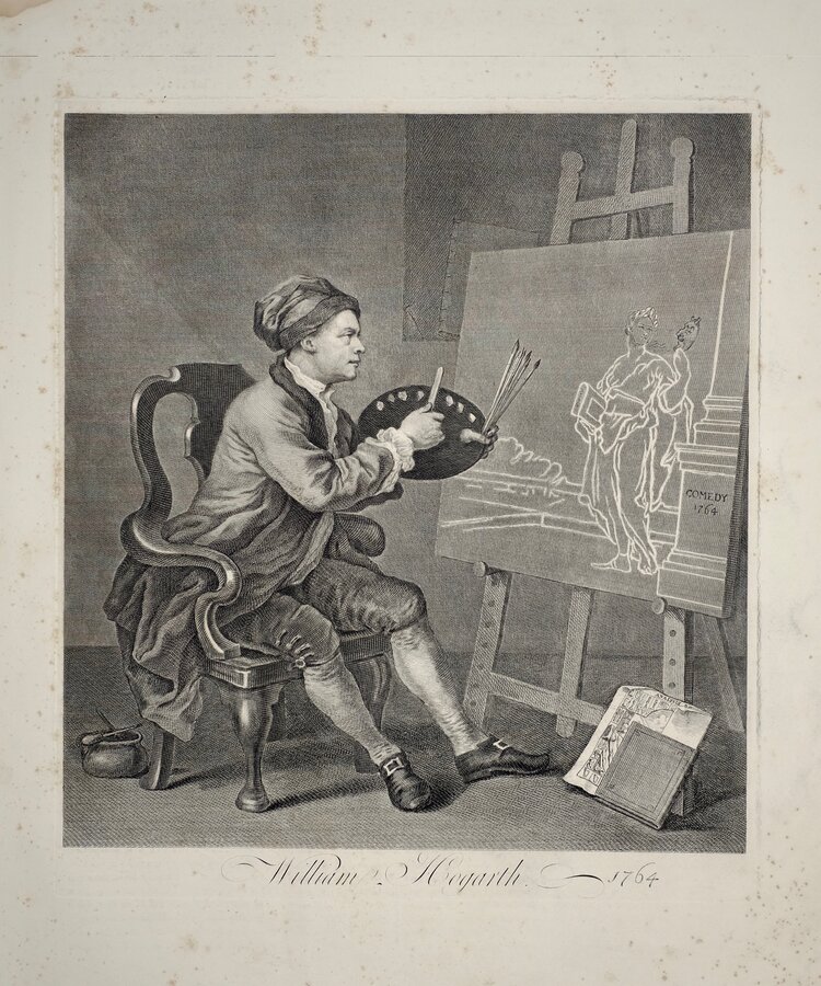 Hogarth Paintng The Comic Muse