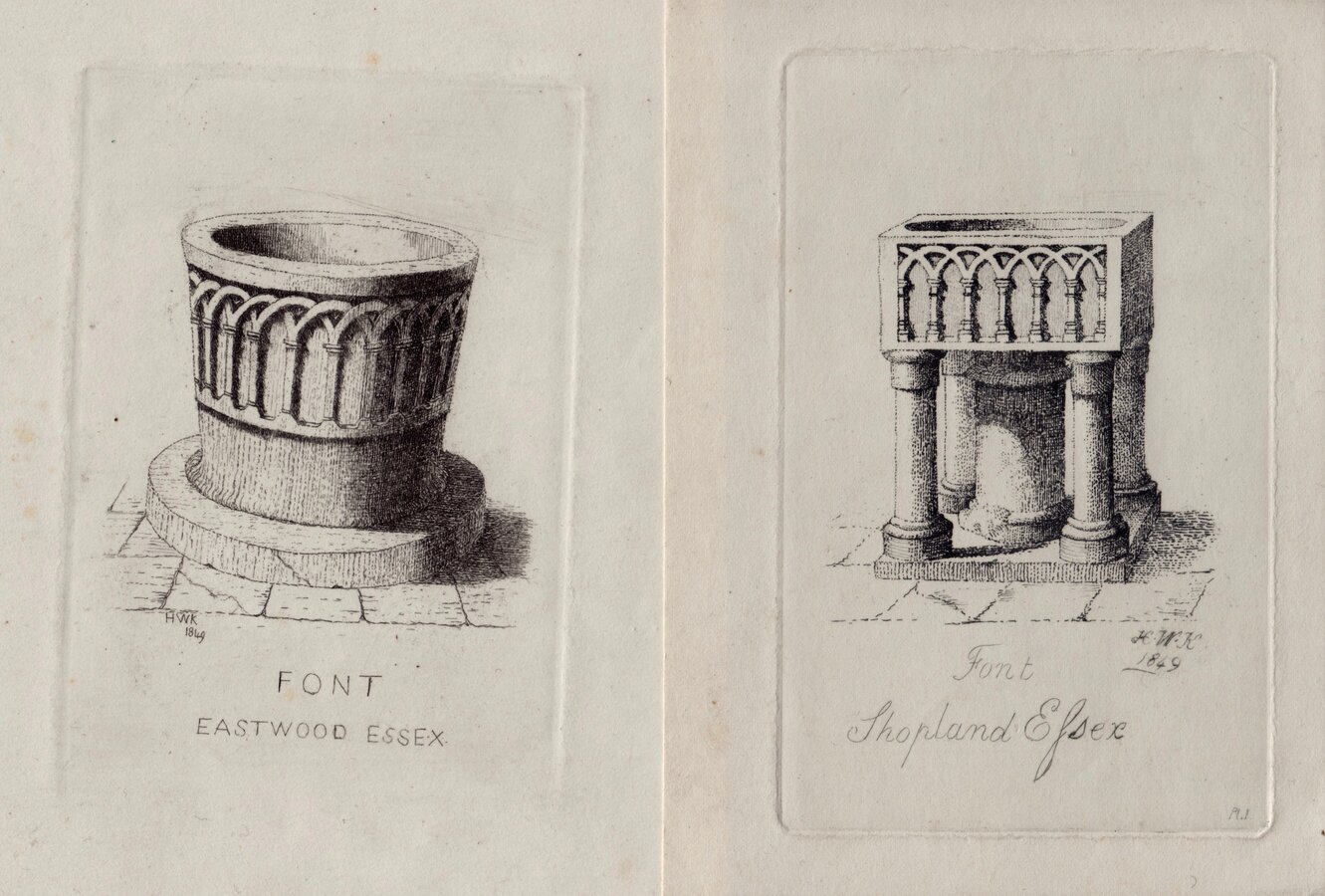 Church Font Etchings