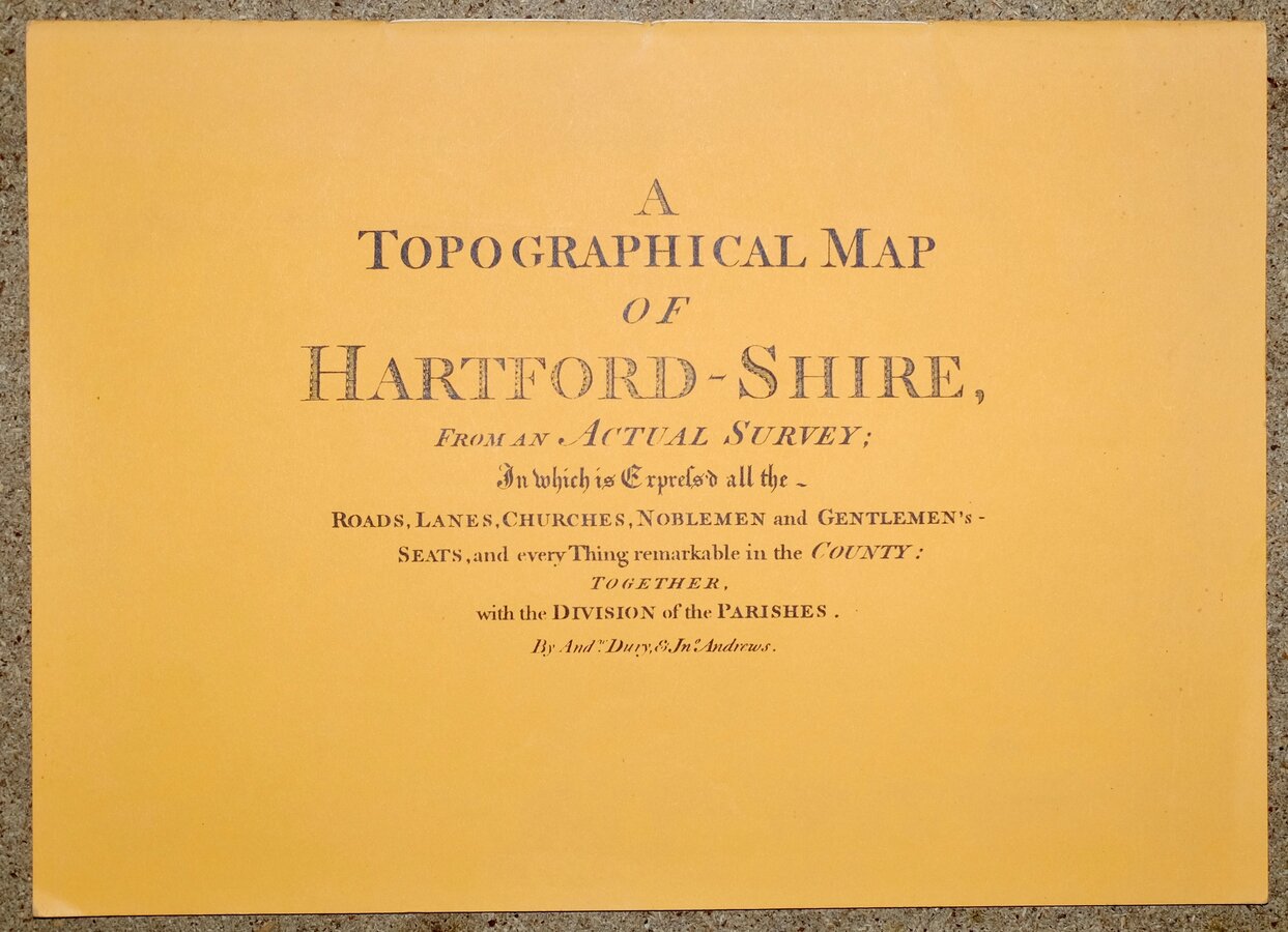 Hertfordshire Dury & Andrews Facsimile